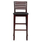 Taburete de bar Espresso Ladder Back, individual, marrón oscuro