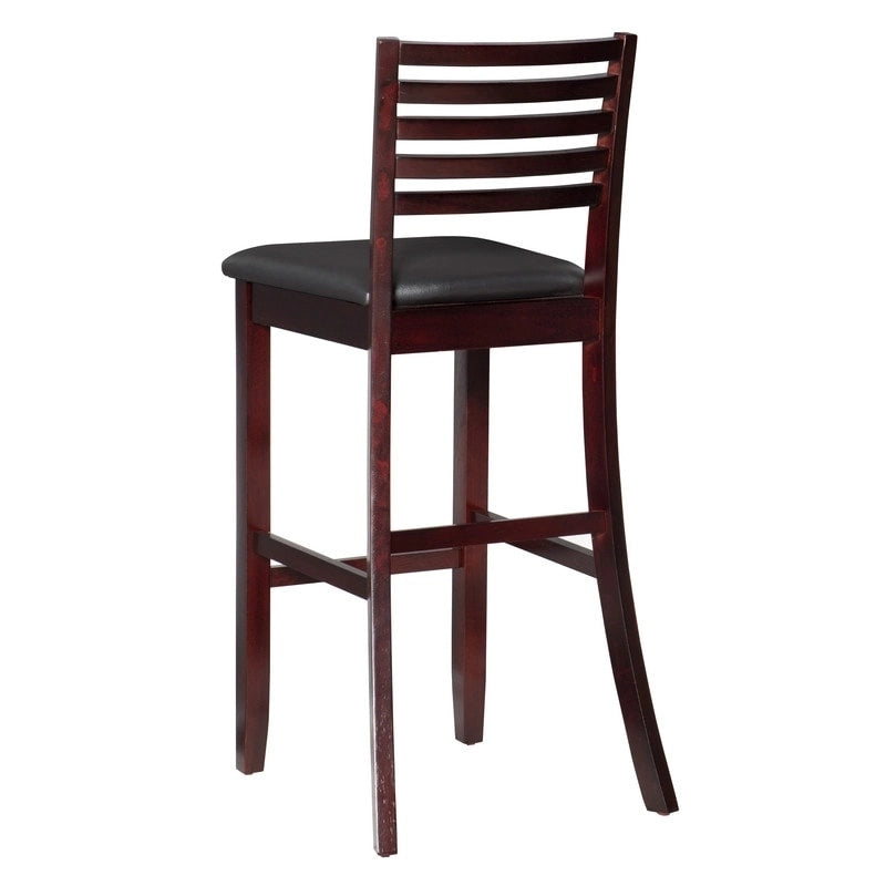 Taburete de bar Espresso Ladder Back, individual, marrón oscuro