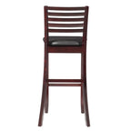 Taburete de bar Espresso Ladder Back, individual, marrón oscuro