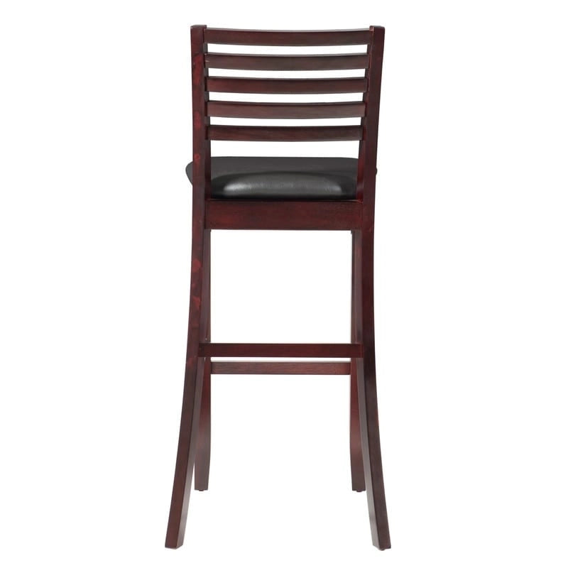 Taburete de bar Espresso Ladder Back, individual, marrón oscuro