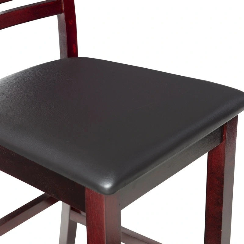 Taburete de bar Espresso Ladder Back, individual, marrón oscuro