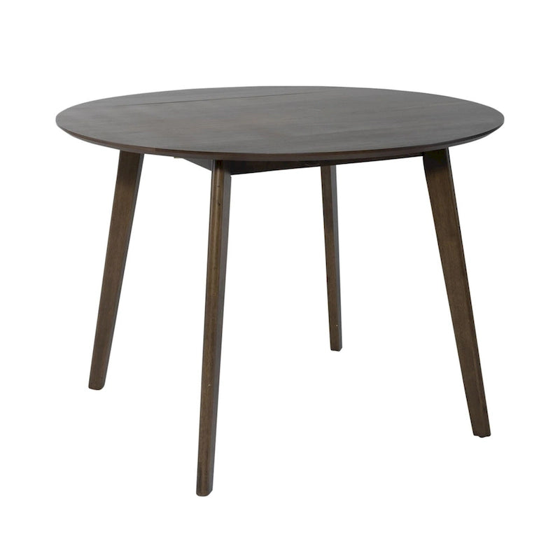 Juego de mesa de comedor de nogal con hojas abatibles para 2 personas – 3 piezas