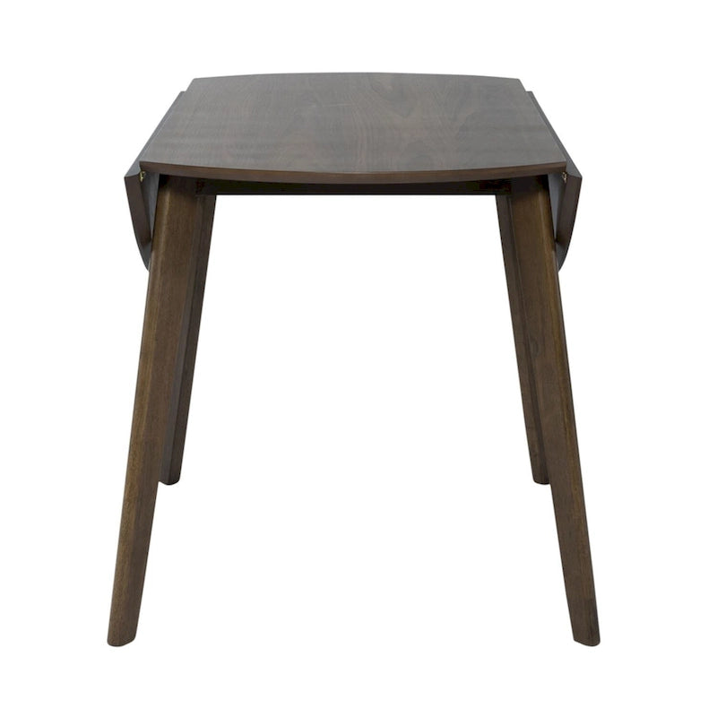 Juego de mesa de comedor de nogal con hojas abatibles para 2 personas – 3 piezas