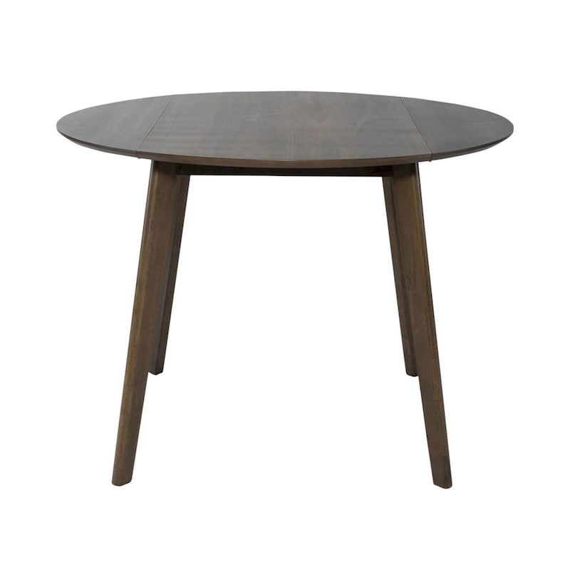 Juego de mesa de comedor de nogal con hojas abatibles para 2 personas – 3 piezas