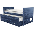 Cama doble multicolor con nido y 3 cajones de almacenamiento, para 2 personas