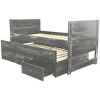 Cama doble multicolor con nido y 3 cajones de almacenamiento, para 2 personas