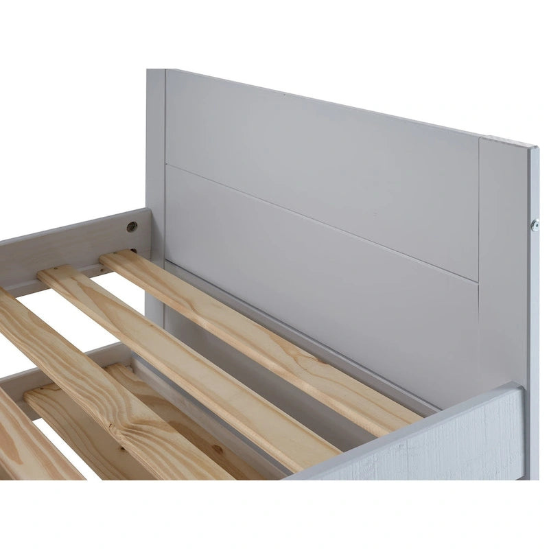 Cama doble multicolor con nido y 3 cajones de almacenamiento, para 2 personas