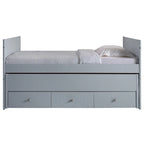 Cama doble multicolor con nido y 3 cajones de almacenamiento, para 2 personas