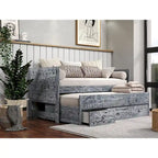 Cama doble multicolor con nido y 3 cajones de almacenamiento, para 2 personas