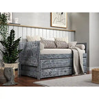 Cama doble multicolor con nido y 3 cajones de almacenamiento, para 2 personas