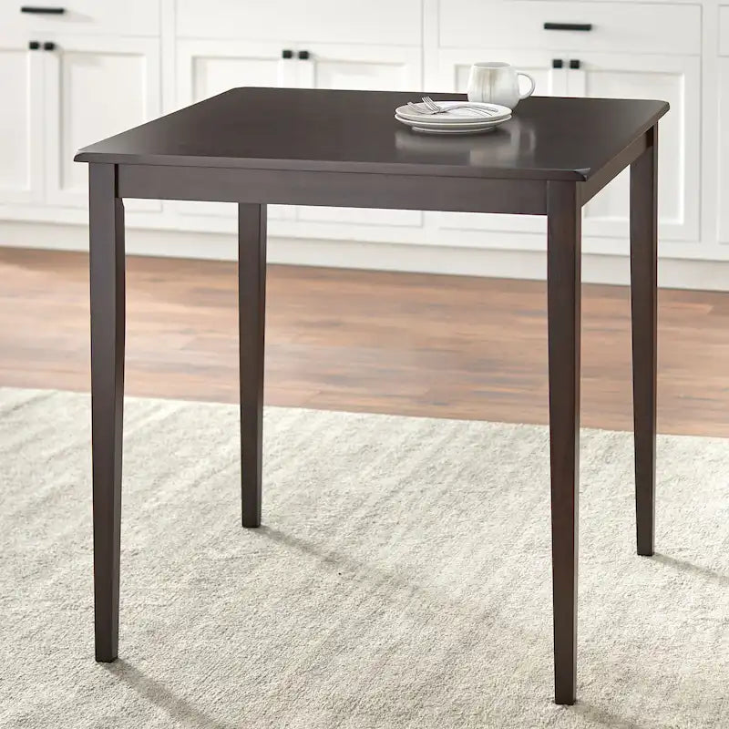 Mesa de comedor estilo Shaker de altura de mostrador en roble miel/negro/espresso, para 2 a 4 personas