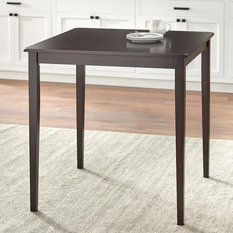 Mesa de comedor estilo Shaker de altura de mostrador en roble miel/negro/espresso, para 2 a 4 personas