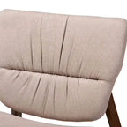 Sillón decorativo capitoné estilo Mid-Century, individual, beige/gris
