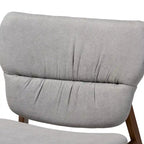 Sillón decorativo capitoné estilo Mid-Century, individual, beige/gris
