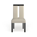 Sillas de comedor modernas blancas y negras, tapizadas, juego de 2