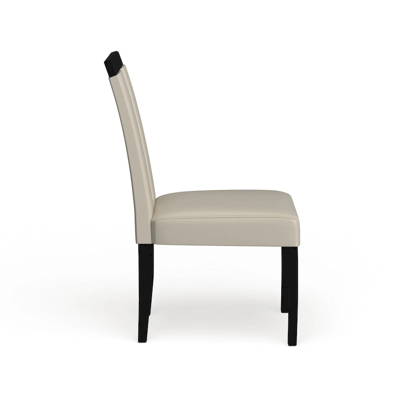 Sillas de comedor modernas blancas y negras, tapizadas, juego de 2