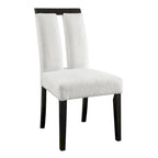 Sillas de comedor modernas blancas y negras, tapizadas, juego de 2