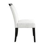 Sillas de comedor modernas blancas y negras, tapizadas, juego de 2