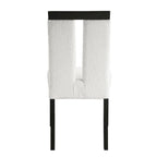 Sillas de comedor modernas blancas y negras, tapizadas, juego de 2
