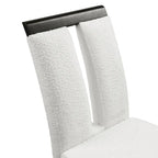 Sillas de comedor modernas blancas y negras, tapizadas, juego de 2