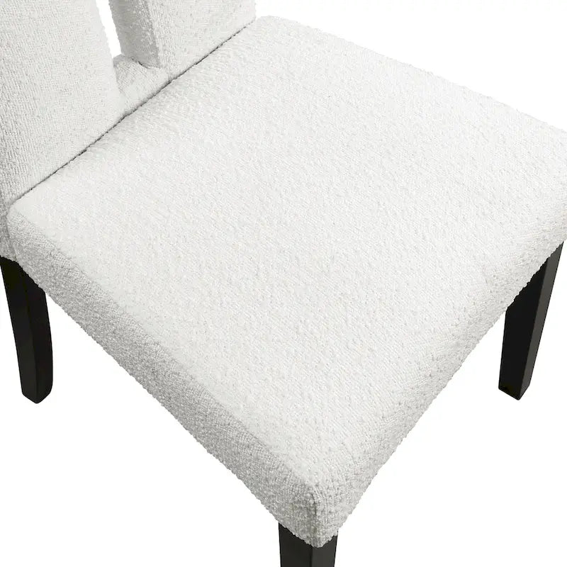 Sillas de comedor modernas blancas y negras, tapizadas, juego de 2