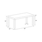 Mesa de centro rectangular – Natural / Espresso / Roble Negro / Roble Rústico / Blanca