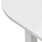 Mesa de comedor de caucho con alas abatibles blanca/natural y negra, para 3 personas
