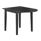 Mesa de comedor de caucho con alas abatibles blanca/natural y negra, para 3 personas