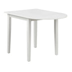 Mesa de comedor de caucho con alas abatibles blanca/natural y negra, para 3 personas
