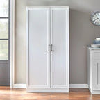 Armario de despensa alto de 2 puertas gris carbón/nogal/blanco – 1 persona
