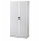 Armario de despensa alto de 2 puertas gris carbón/nogal/blanco – 1 persona