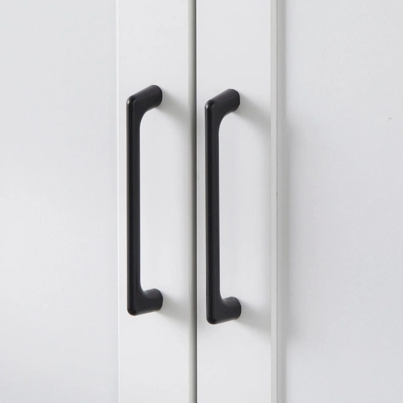 Armario de despensa alto de 2 puertas gris carbón/nogal/blanco – 1 persona