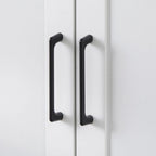 Armario de despensa alto de 2 puertas gris carbón/nogal/blanco – 1 persona