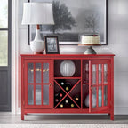 Aparador de vino con puerta de cristal moderna rojo/negro/blanco antiguo