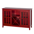 Aparador de vino con puerta de cristal moderna rojo/negro/blanco antiguo