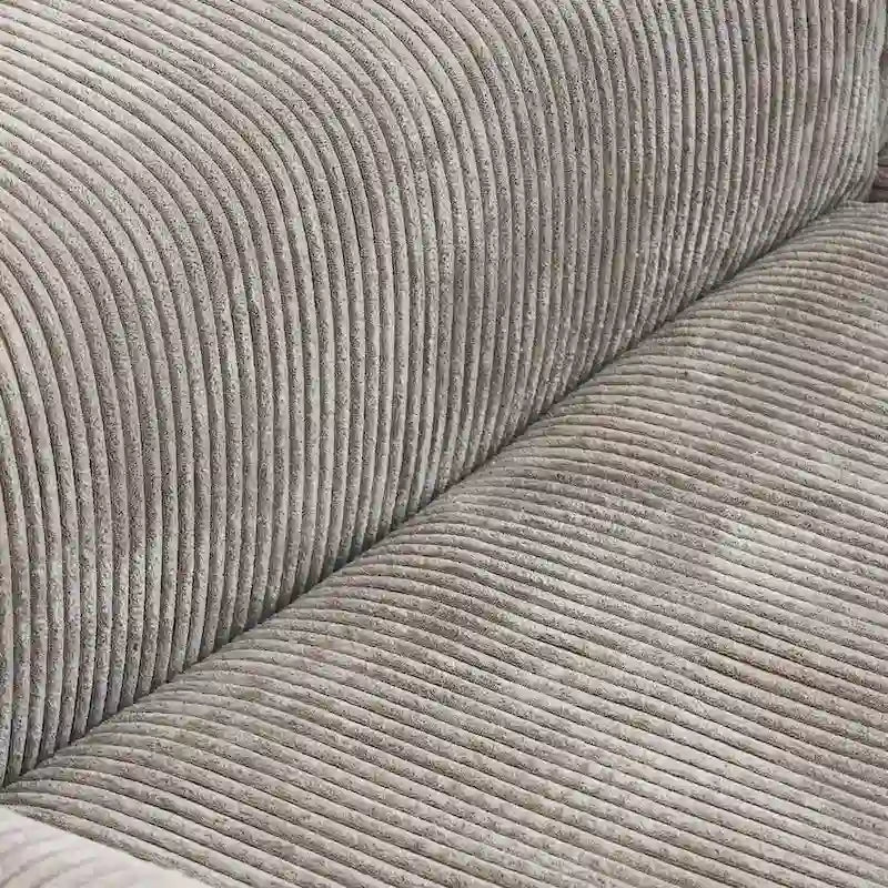 Sofá Seccional Ancho Moderno de Pana Grande 102