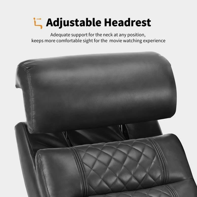 Sofá biplaza reclinable eléctrico, negro/gris/marrón, polipiel, estilo moderno, para 2 personas