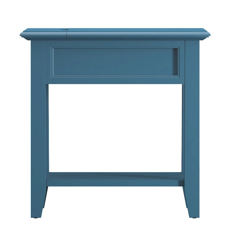 Mesa auxiliar de 1 cajón multicolor con estación de carga, para 1