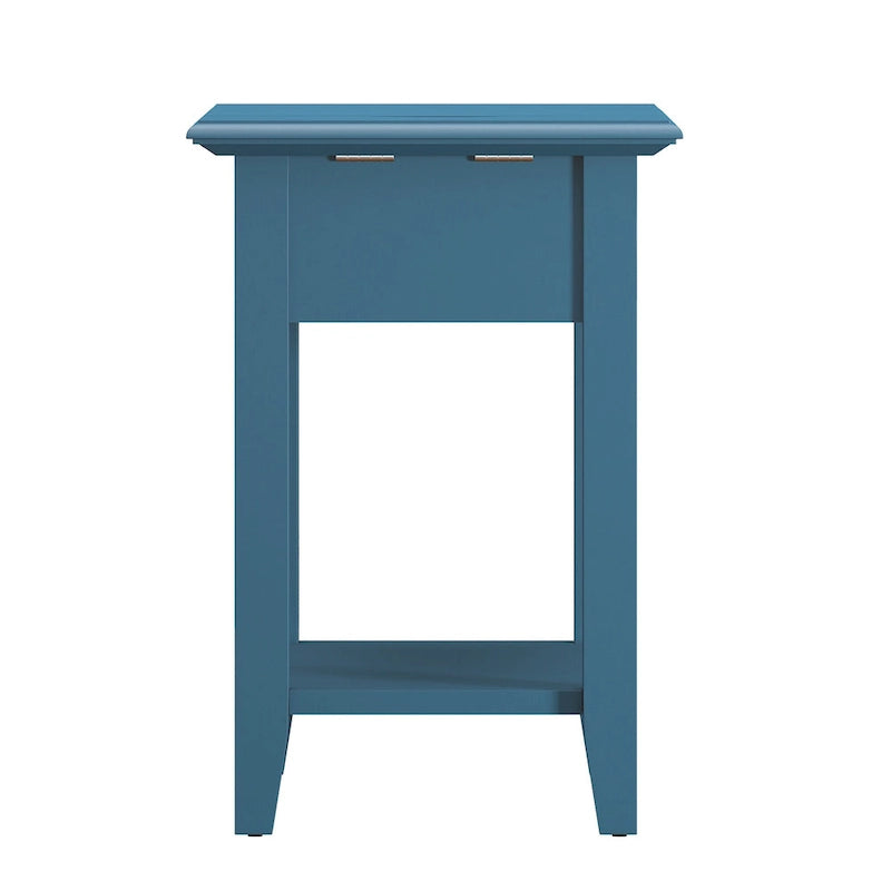 Mesa auxiliar de 1 cajón multicolor con estación de carga, para 1