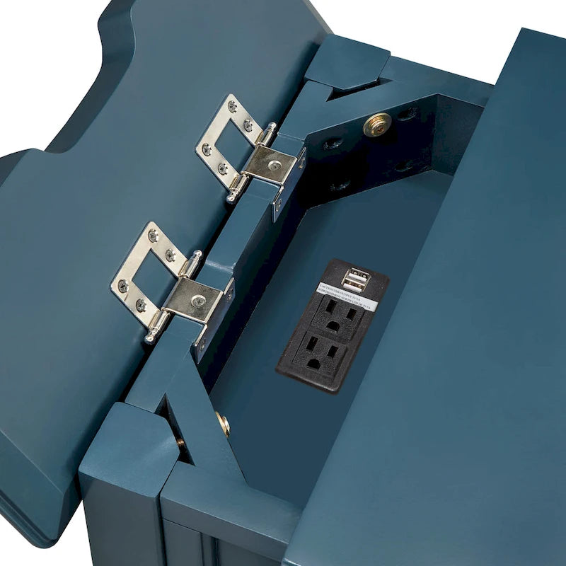 Mesa auxiliar de 1 cajón multicolor con estación de carga, para 1