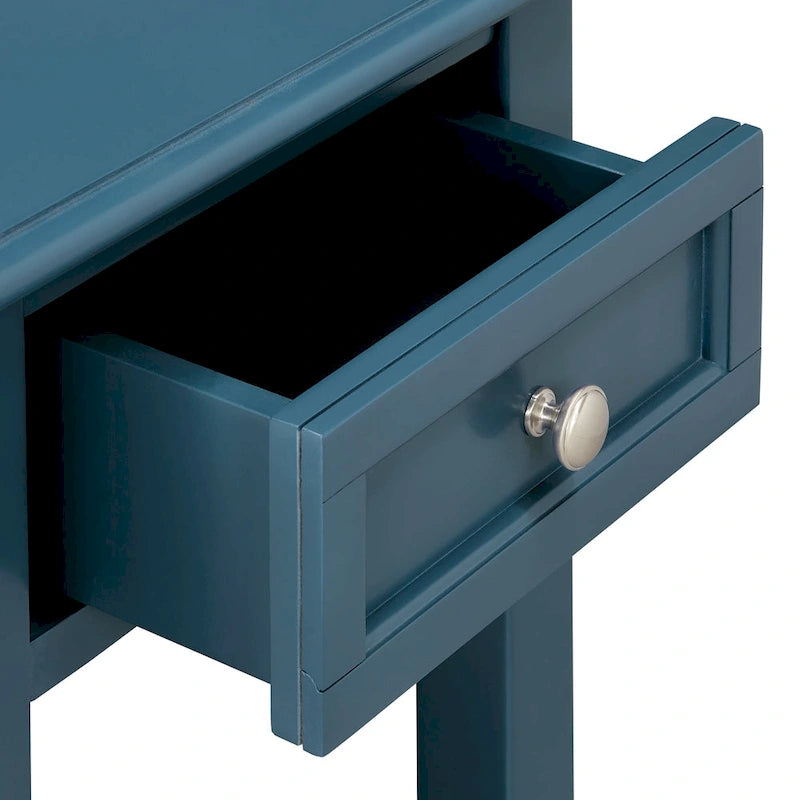 Mesa auxiliar de 1 cajón multicolor con estación de carga, para 1