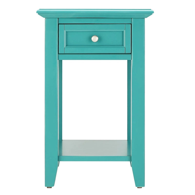 Mesa auxiliar de 1 cajón multicolor con estación de carga, para 1
