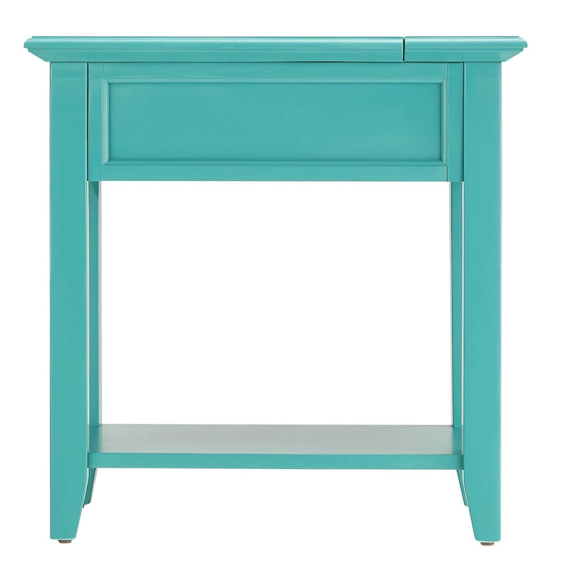 Mesa auxiliar de 1 cajón multicolor con estación de carga, para 1