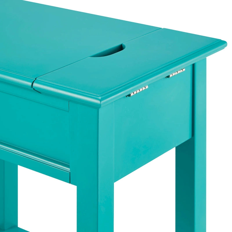 Mesa auxiliar de 1 cajón multicolor con estación de carga, para 1