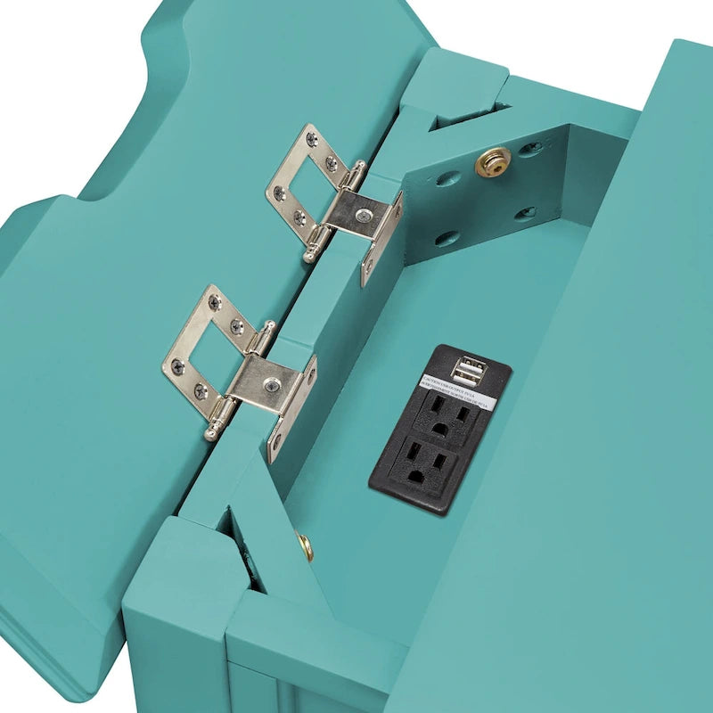 Mesa auxiliar de 1 cajón multicolor con estación de carga, para 1