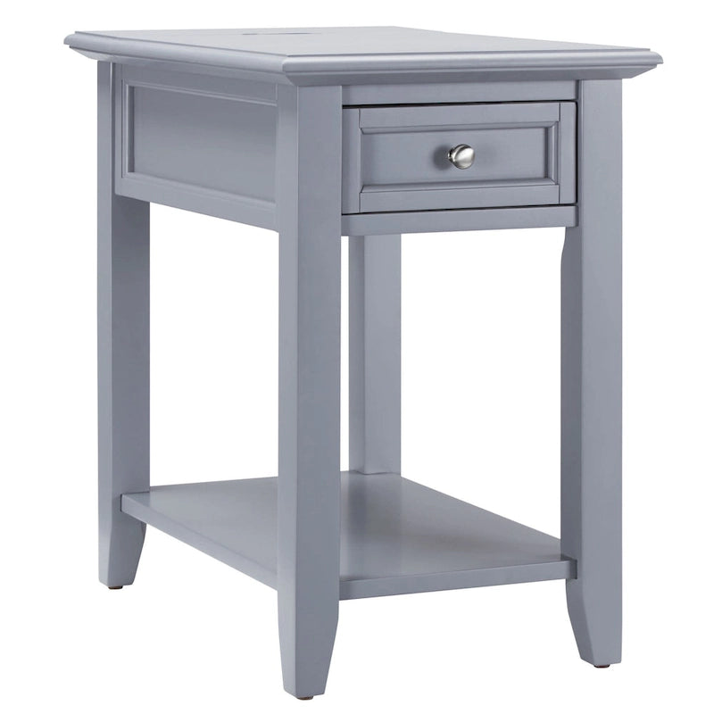 Mesa auxiliar de 1 cajón multicolor con estación de carga, para 1