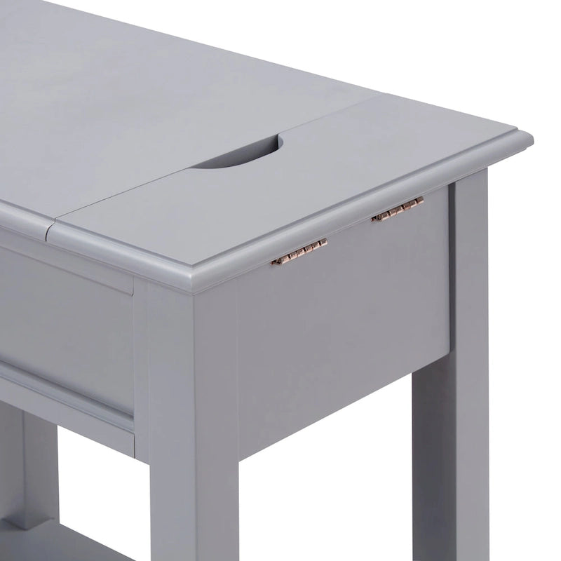Mesa auxiliar de 1 cajón multicolor con estación de carga, para 1