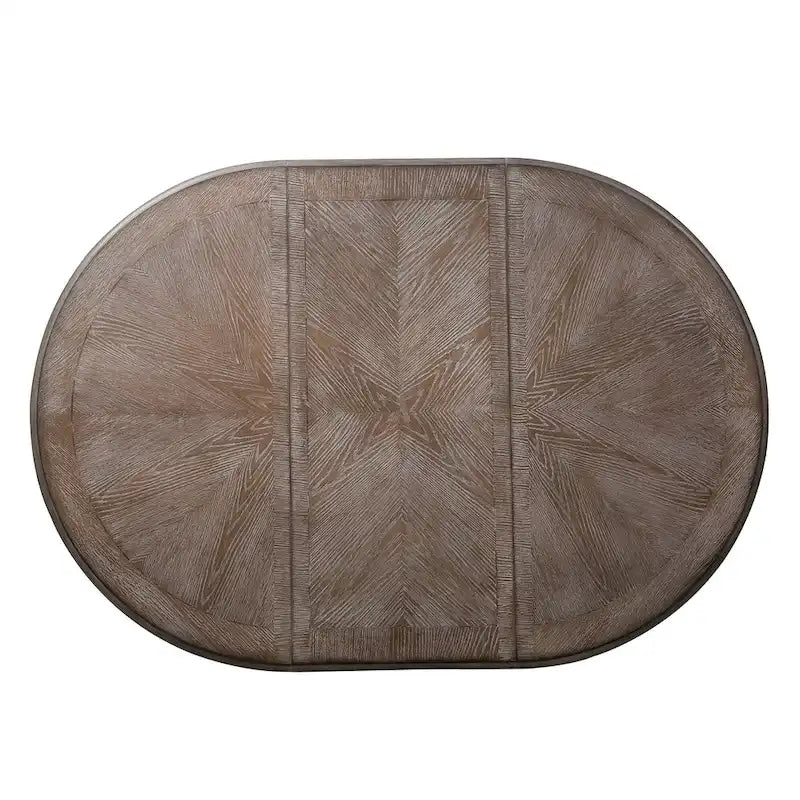 Mesa de comedor redonda de pedestal Magnolia Manor con extensiones expandibles - 2 acabados