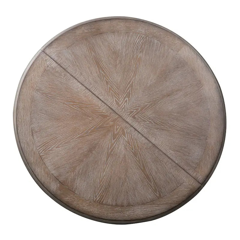 Mesa de comedor redonda de pedestal Magnolia Manor con extensiones expandibles - 2 acabados