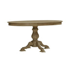 Mesa de comedor redonda de pedestal Magnolia Manor con extensiones expandibles - 2 acabados